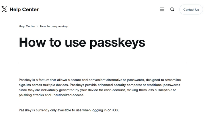 贺州苹果维修店铺分享iOS用户如何通过通行密钥(Passkey)登录 