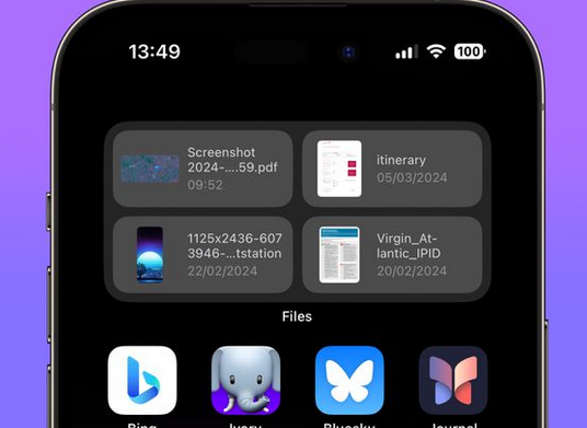 贺州苹果屏幕维修分享iPhone主屏幕快速访问最近的文件 